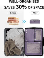 ECOHUB 7 Set Packing Cubes Tear-Resistant Luggage Packing Organizers with Number Icon for Travel Accessories Luggage Suitcase Machine Washable Packing Cubes (Purple)