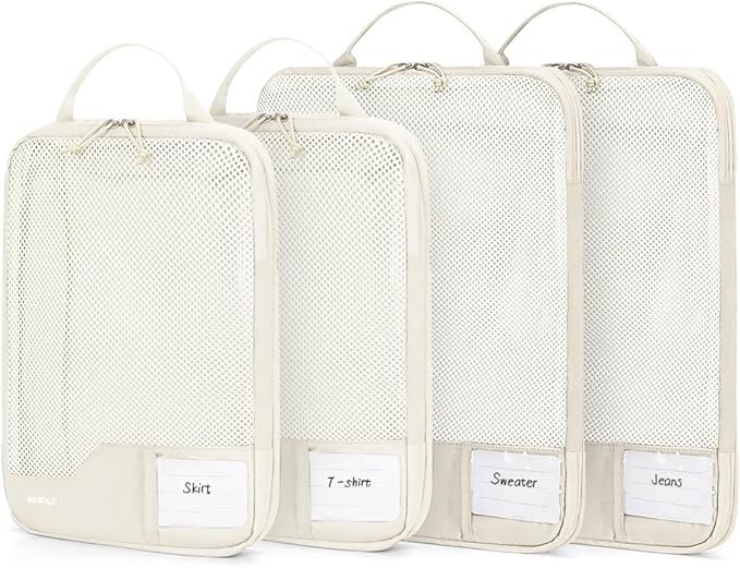 ECOHUB 4 Set /6 Set Packing Cubes for Travel Durable Suitcase Organizer Bags Set with Personalized Tag Various Sizes Travel Essentials Traveling Accessories for Luggage Machine Washable