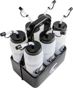 Cannon Sports 1 Liter Sports Water Bottle, BPA-Free, 34 Oz Capacity, Large Mouth, 2 lids (Straw and Squeeze) with Carrier, Great For Helmet Sports Such As Hockey, Lacrosse, Football, Boxing (Clear)