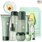 Avocado Skin Care Set, 13-In-1 Travel Skincare Kits for Hydrating & Soothing Skin, Daily Care Routine Kit with Avocado, Anti Aging Facial Kit for Women, Reduces Acne, Fine Lines & Wrinkles.