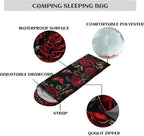 Sleeping Bags for Adults and Kids，3D Printing Camping Sleeping Bag for Girls Boys Lightweight Waterproof Cold/Warm 3-Season，Outdoor Travel with Compression Bags