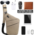 Anti Theft Travel Bag, One Shoulder Large Capacity Cross-body Bag Chest Fashion Lightweight Sling Bags for Travel Sports