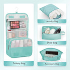 10 Set Compression Packing Cubes for Travel Essentials,Compressible Expandable Packing Cubes for Suitcase,OlarHike Luggage Organizer Bags for Travel,Handy Helper for Organizing Clothes(New Blue Green)