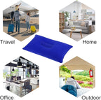 PATIKIL Inflatable Pillow, 2 Pack Squared Ultralight Camping Travel Pillow Desk Rest Neck Support for Hiking Backpacking Office, Dark Blue