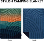 Camping Blanket,Lightweight Puffy Printed Camping Blanket Packable Outdoor Blanket for Camping,Traveling, Stadium, Hiking, Picnics