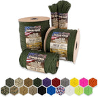 TOUGH-GRID Paracord Rope 750 lbs Nylon Parachute Cord, Made in USA Survival Kit, Outdoor Adventures, Camping, Tactical Gear & Emergency Supplies, Military Type IV Mil-Spec