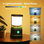 LED Camping Lantern Rechargeable, Consciot Camping Lights, 1000LM, 4 Light Modes, 4400mAh Power Bank, IPX4 Waterproof, Dimmable Tent Lights for Emergency, Power Outages, USB C Cable Included, 2 Pack