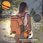 Backpack Cooler Insulated Leak Proof 33/49 Cans, 2 Insulated Compartments Thermal Bag, Portable Lightweight Beach Travel Camping Lunch Backpack for Men and Women