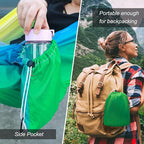 Camping Hammock,Lightweight Nylon Hammock,Portable Hammocks with Two Tree Ropes for Outdoor,Indoor,Travel,Hiking,Backyard,Camping