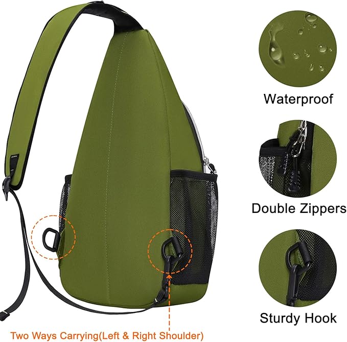 MOSISO Sling Backpack, Multipurpose Crossbody Shoulder Bag Travel Hiking Daypack