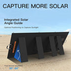 400W Portable Solar Panel, Lightweight Foldable Solar Panels Complete with an Adjustable Kickstand, IP67 Waterproof Solar Charger for Outdoor Camping, Portable Power Station, Motorhome, RV
