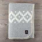 Thick Alpaca Wool Blanket Heavyweight Camping Outdoors Indoors Soft Peru Queen Size Ethnic Design (Soft Gray/Ivory 2, Queen Size)