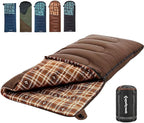 KingCamp Sleeping Bag for Adults, Cold Weather & Warm XL Big and Tall Flannel Sleeping Bags with Compression Sack Portable Waterproof Essentials Gear Accessories for Outdoor Camping