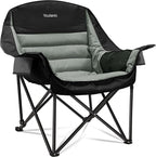 Oversized Camping Chair, Portable Folding Camping Chairs with Side Pocket, Cup Holder and Carry Bag, Heavy Duty Outdoor Camping Chairs for Adults, Fishing, Sports, Trip, up to 400lbs, Style 4