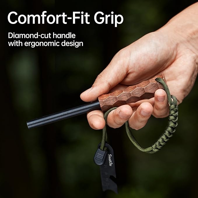 Ferro Rod Fire Starter, Survival Flint and Steel Fire Starter Kit for Hiking, Bushcraft,Camping Essentials Gear, Emergency Supplies - Ideal Gift for Explorers