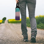 Volhoply Insulated Water Bottles Bulk 2 Pack, 40 oz Sports Bottle with Paracord Handle & Spout Lid, Double Walled Vacuum Water Cups with Wide Mouth,Reusable Hiking Water jug(Gradient Color,2 Set)