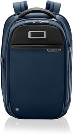 Briggs & Riley Slim Backpack for Women & Men - Laptop Backpack, For Work & Travel, Carry On Size, Lightweight & Durable, Padded Straps, Fits up to 14" Laptop - @work Collection, Navy