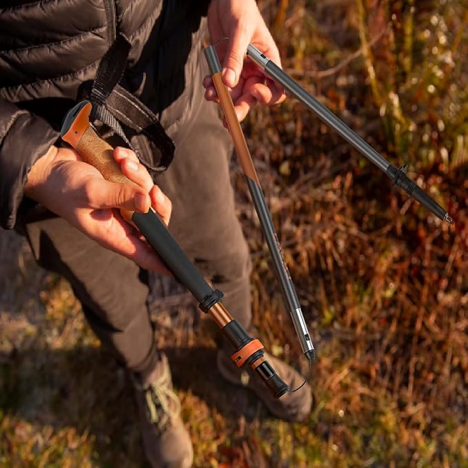 Trekking Poles, Collapsible Hiking Poles,Lightweight and Compact Walking Sticks with Adjustable Height for Men and Women