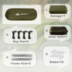 Forceatt Camping Tent 2/3/4 Person, Professional Waterproof & Windproof Lightweight Backpacking Tent Suitable for Outdoor,Hiking,Camping, Mountaineering and Travel