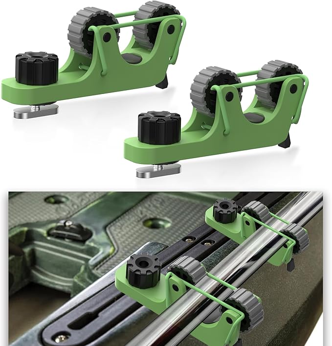 1006 2 PCS Adjustable Kayak Paddle Holder Track Mount Fits Various Shaft Diameters –Universal Rail Mount for Paddle, Fishing Rod, Net – Kayak Accessories for Fishing & Touring
