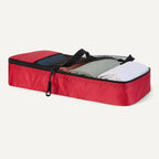 Amazon Essentials 4-Piece Packing Cubes Travel Accessories Set, Luggage Organizer with Double Zipper, Mesh Top, 100% Polyester, Slim, Red (Previously Amazon Basics)