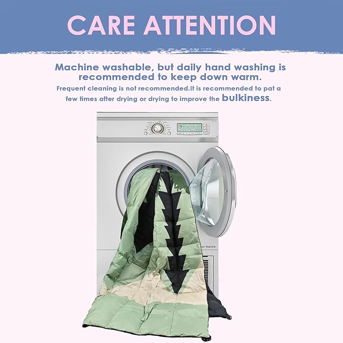 Lightweight Camping Blankets Outdoor Down Alternative Puffy Printed Camping Blanket Waterproof Large Silk Cotton Blanket Packable Warm for Trave Picnic Hiking Camping Cold Weather 78" x 55"