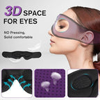 LC-dolida Sleep Headphones, Sleep Mask Bluetooth Wireless Music Eye Mask, Sleeping Headphones for Side Sleepers Sleep Mask with Bluetooth Headphones Ultra-Thin Stereo Speakers Perfect for Sleeping