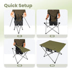 ONETIGRIS CAMPMATE Camping Table Foldable, Lightweight Portable Table Sturdy & Quick Setup, Holds Up to 66 lbs, Perfect for Camping, Hiking, Backpacking, Picnic, Beach, Travel