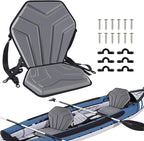 Universal Kayak Seat with Back Support, Comfortable Deluxe Sit-On-Top Canoe Seat for SUP Paddle Board Fishing Boat with 6 Adjustable Straps