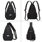 MOSISO Sling Backpack Travel Hiking Daypack, Crossbody Convertible Sling Bag with Front Pocket One Shoulder Chest Bag