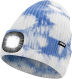 ATNKE LED Lighted Beanie Hat,USB Rechargeable 4 LED Running Headlamp Bright Cap with The Light Gifts for Men and Women