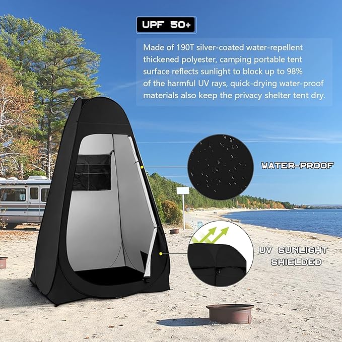 GOLDCAMP Camping Shower Tent Privacy Tent - Pop Up Changing Toilet Portable Sun Shelters Dressing Room Instant Outdoor for Camping Hiking Beach Picnic Fishing with Carrying Bag