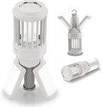 GREEN MORE Portable Camping Lantern Foldable , 4 Light Modes Camping Lights Lightweight, Waterproof, for Indoor Outdoor Home Emergency Light Power Outages Hiking Hurricane,French Grey