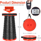 Esup 2 Pack Folding Camping Stool, Collapsible Stool Portable Lightweight Retractable Folding Stools Seat Fishing Outdoors Indoors Kitchen Max Load 400lbs