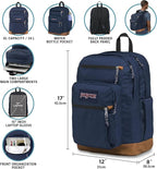 JanSport Cool Backpack with 15-inch Laptop Sleeve, Large Computer Bag Rucksack with 2 Compartments, Ergonomic Straps, Faded Sage