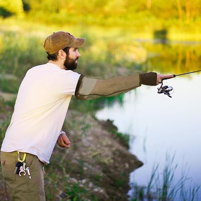 South to East Premium Mosquito Sleeves for Insect, Pack of 2, Fly & Bug Protection | No-See-Um Net for Camping, Hiking, Fishing, Gardening, Safari, Adjustablbe Arm Nettng for Adults, 1 Carrybag