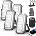LED Camping Lantern Rechargeable, 10000mAh Portable Camping Lights up to 120+ Hours, 12 Light Modes, Dimmable, LCD Digital Display, Waterproof, Camping Essentials for Power Outages, 4 Packs