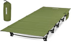 MARCHWAY Ultralight Folding Tent Camping Cot Bed, Portable Compact for Outdoor Travel, Base Camp, Hiking, Mountaineering, Lightweight Backpacking (Army Green)
