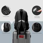 Swissdigital Design Laptop Backpack, Travel Backpack with USB Charging Port Fits 15.6 inches Computer, 31L College School Bookbag for Men, Black/Grey | SD803-02