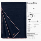 100% Wool Blanket, 62" x 86", Warm, Thick, Washable, Military Wool Blanket, Great for Camping, Outdoors, Sporting Events, Survival Kits