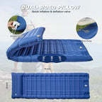 Camping Sleeping Pad, Extra Thickness 4.7 Inch Inflatable Sleeping Mat Ultralight Waterproof Camping Mat with Built in Pump Air Mattress for Backpacking, Hiking, Tent, Travel