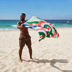 Dock & Bay Beach Towel - Quick Dry, Sand Free - Compact, Lightweight - 100% Recycled - Includes Bag - Fruit Loops - Extra Large (200x90cm, 78x35)