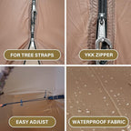 onewind Hammock Rain Fly, Ultralight Silnylon Tarp for 2-4 Persons, 14Ft*13Ft, 3000mm Waterproof, Brown