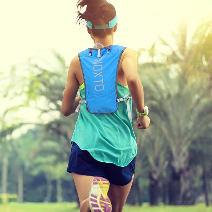 INOXTO Running Hydration Vest Backpack,Lightweight Insulated Pack with 1.5L Water Bladder Bag Daypack for Hiking Trail Running Cycling Race Marathon for Women Men