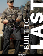 CQR Men's Tactical Pants, Water Resistant Ripstop Cargo Pants, Lightweight EDC Work Hiking Pants, Outdoor Apparel