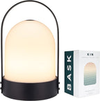 Bask KIN 3.0 Portable Cordless Rechargeable Lantern Table Lamp | Goes 5X Longer Without Needing A Charge - Only Lamp with A Long-Lasting LiFePO4 Battery On The Market