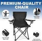 WEIDIORME 2 Pack Lightweight Camping Chairs, 300LBS Heavy-Duty Portable Folding Chairs with Carry Bag, Compact Design for Camping, Beach, Picnics, and Outdoor Event
