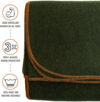 Arcturus Military Wool Blanket - Warm, Thick, Washable - Great for Outdoors, Camping, Stadium Blanket, Picnics, Travel - Car & Bushcraft Survival Kits