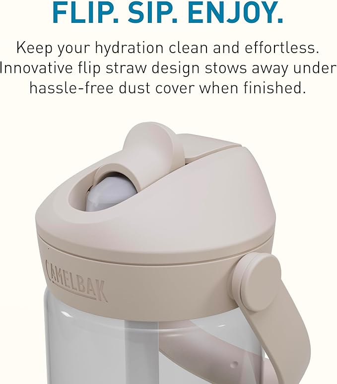 CamelBak Thrive Flip Straw Tritan Renew Water Bottle Clear, 20oz