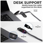 Rolling Square, inCharge XL, 6-in-1 Multi Charging Cable, 100W Ultra-Fast Charging Power, 10 Ft/3m, Urban Black